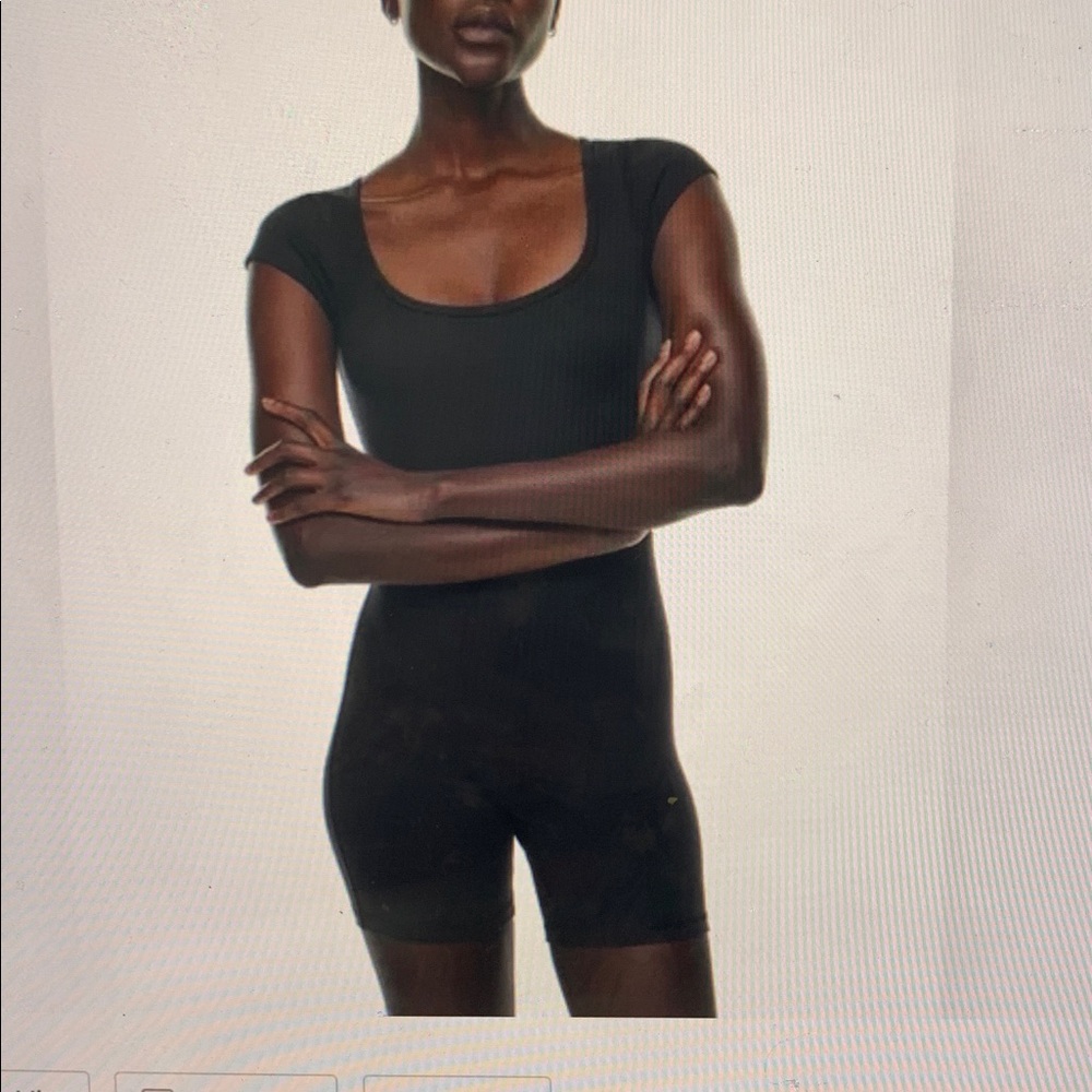 Aritzia Black Short Sleeve Jumpsuit